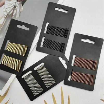 24pcs/lot Women Gold Black Drip Invisible Hair Grips Curly Wavy Bobby Pins For Daily Use Wedding Party Hair Maker