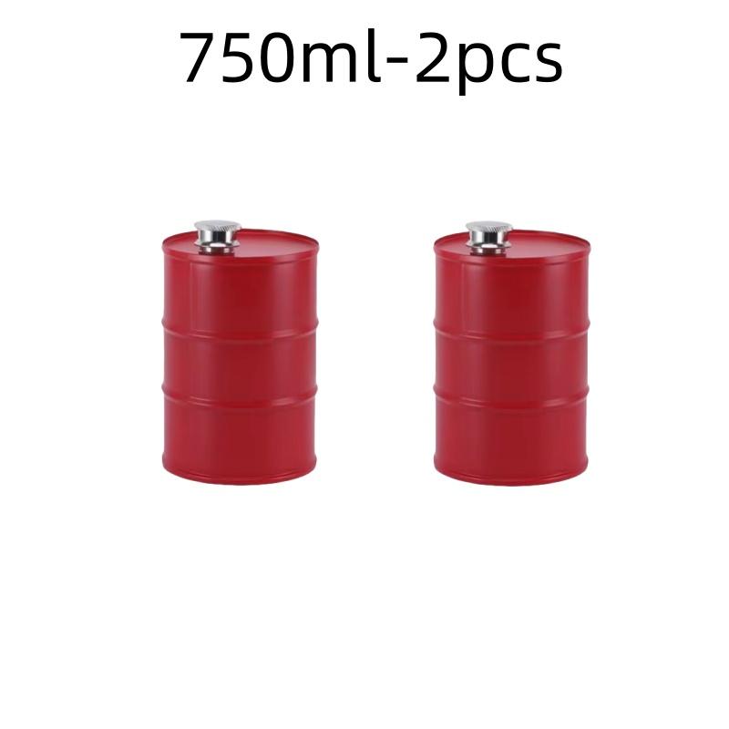 1Pc 25oz Water Bottle Drums Whisky  Portable Stainless Steel Hip Flask