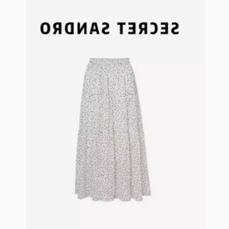 

Oajer Oujier Флагманский магазин женской одежды Ou Тот же стиль Лето Французский стиль Ретро Горошек Темперамент Высокая талия Рабочая одежда Юбка White XL