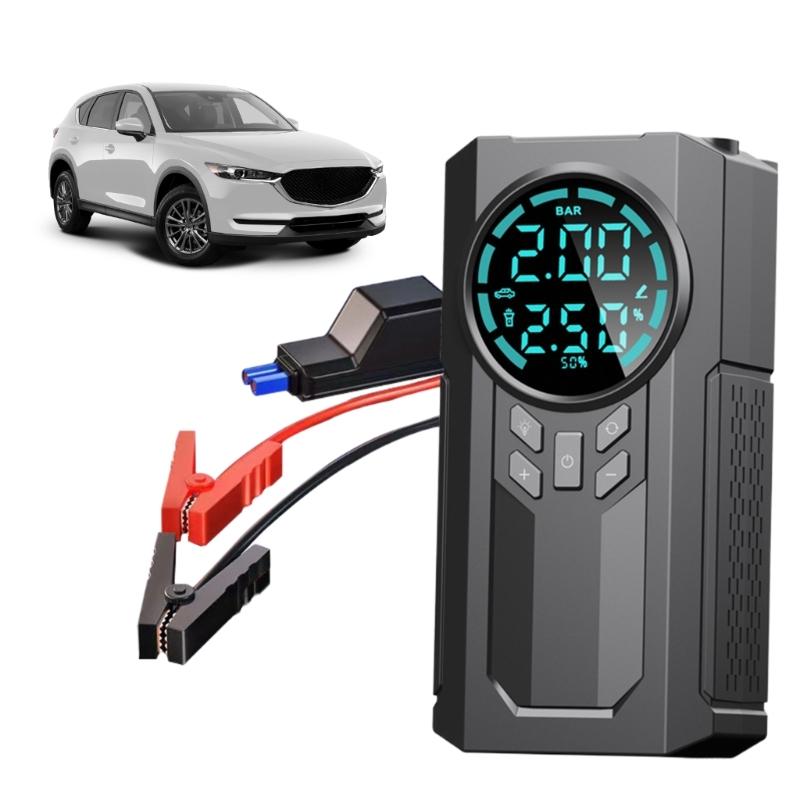 Tire Inflator with Digital Pressure Gauge 12V Car Jump Starter for Car Tires Auto Pump 150PSI Air Compressor