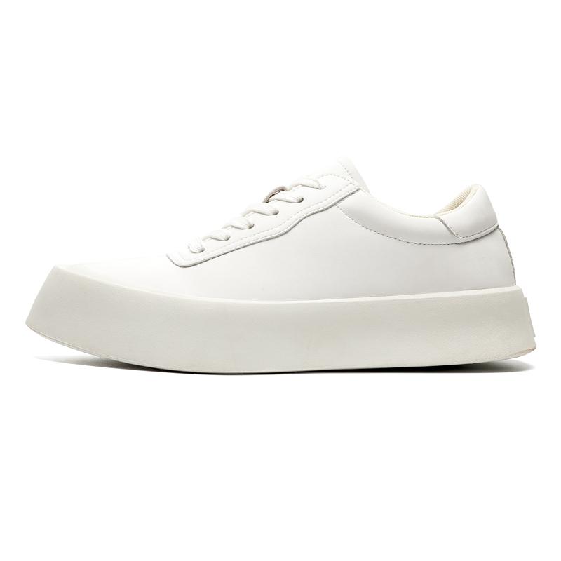 

Весна Новые Высококачественные Классические Уличные Кроссовки из Цельной Белой Кожи для Мужчин Hombre Подростков Повседневная Одежда Повседневная Обувь 44 белый