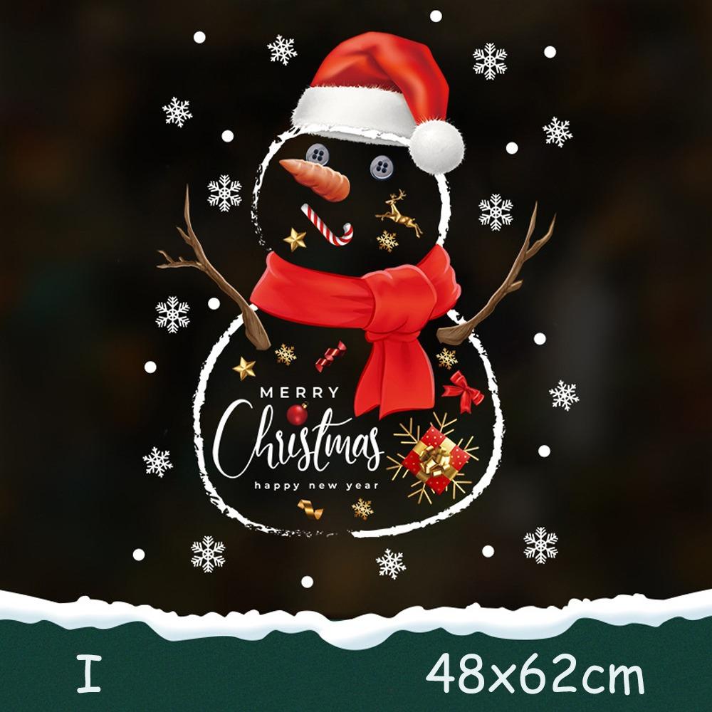

Santa Claus Window Sticker 2025 Happy New Year Glass Sticker New Xmas Decal Shopping Mall I
