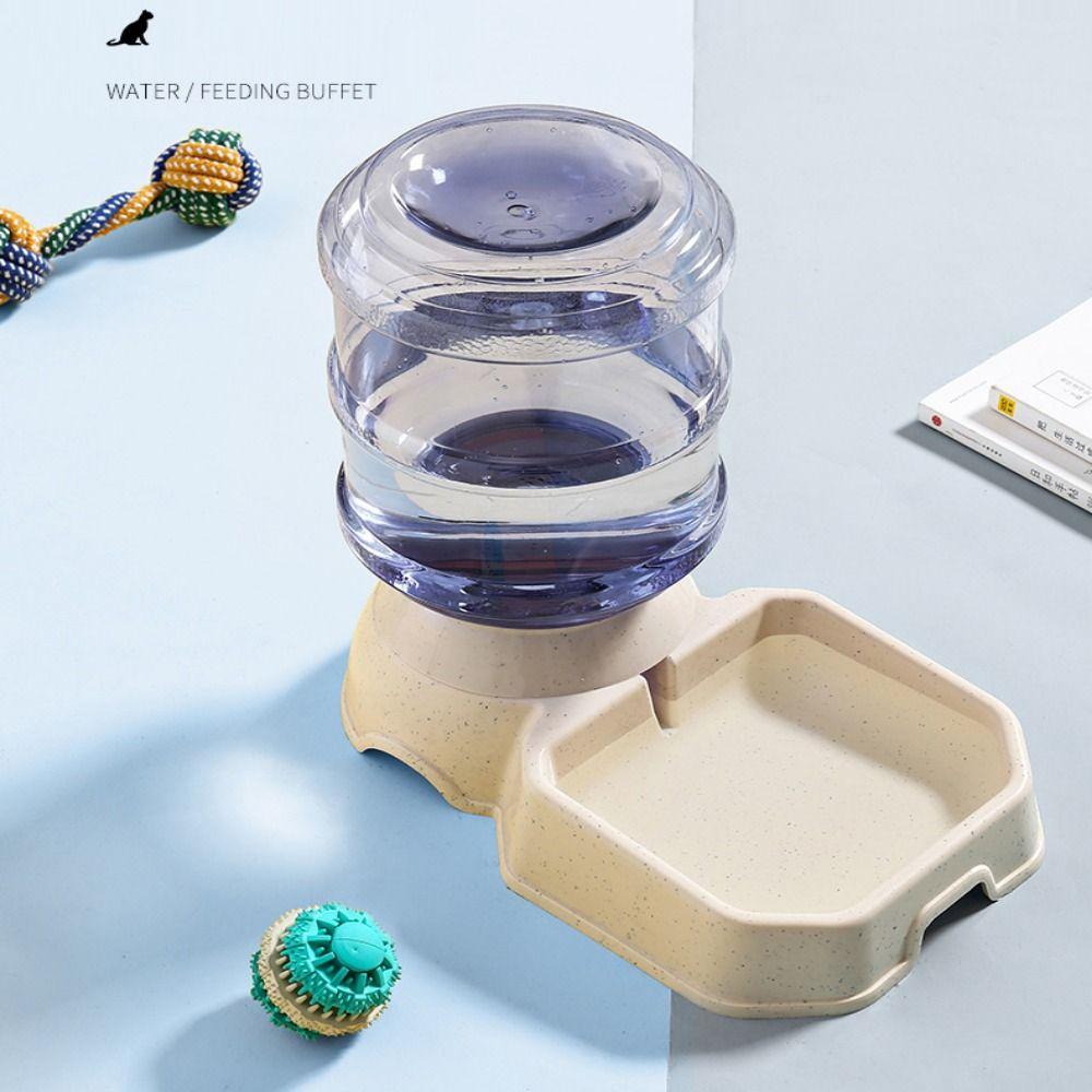 High Capacity Dog Automatic Feeders Plastic 21*32.5*31cm Feeding and Drinking Tool 5 Colors Pet Feeding Bowl Pet Supplies