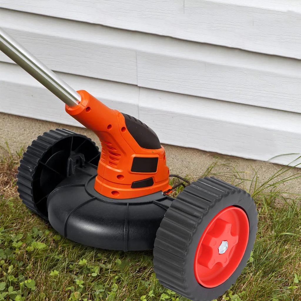 D2 String Trimmer Support Wheel Height Adjustable Grass Trimmer Auxiliary Wheel Replacement Lawn Mower Support Auxiliary Wheel