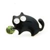 New Cute Little Fat Man Playing Ball Cat Brooch Ladies Alloy Enamel Cat Animal Party Casual Brooch