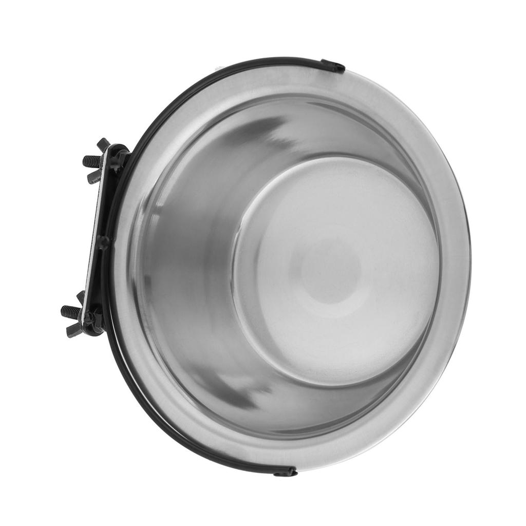 Dog Bowl Diner Dish Stainless Steel Hanging Medium Small Pet Puppy Cat Food Water Feeder L