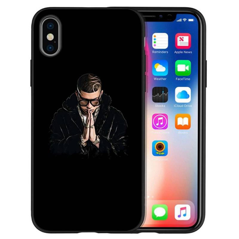 Skydd Bad Bunny Telefonfodral För IPhone 12 Pro X XS Max XR 7 8 Plus IPhone 12 Mini 11 Pro Max SE 2020 Fodral