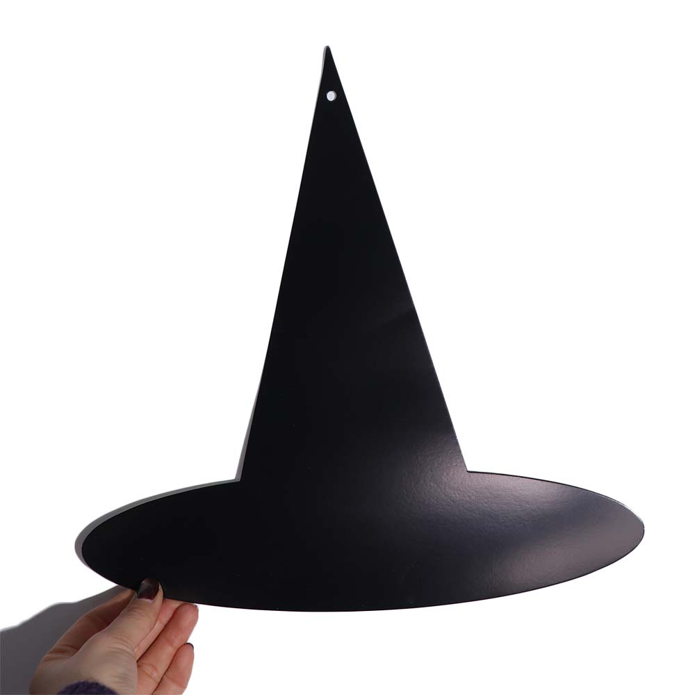 12pcs Spooky Witch Hat Decoration DIY Hat Wall Decor Halloween Hat Hanging Pendant  Haunted House