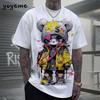 T-shirt da uomo Hip Hop con motivo Orso Stampa 3D Abbigliamento da uomo Estate Nuova Streetwear T-shirt Unisex Oversize Harajuku Abbigliamento da uomo