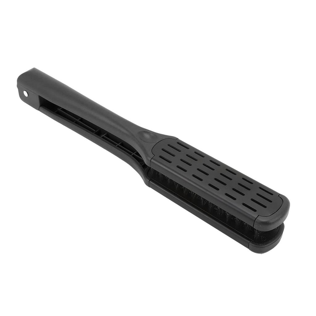 Clamp Hair Brush Straightener Flat Hair Styling Smoothing Tool Anti Static Hollow Vent V Shaped Double Sided Hair Straightening Brush