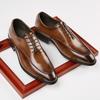 Handmade Business Formal Leather Shoes Men's Pointed Toe Casual Office Shoes Young Oxford Shoes Breathable Low Heel