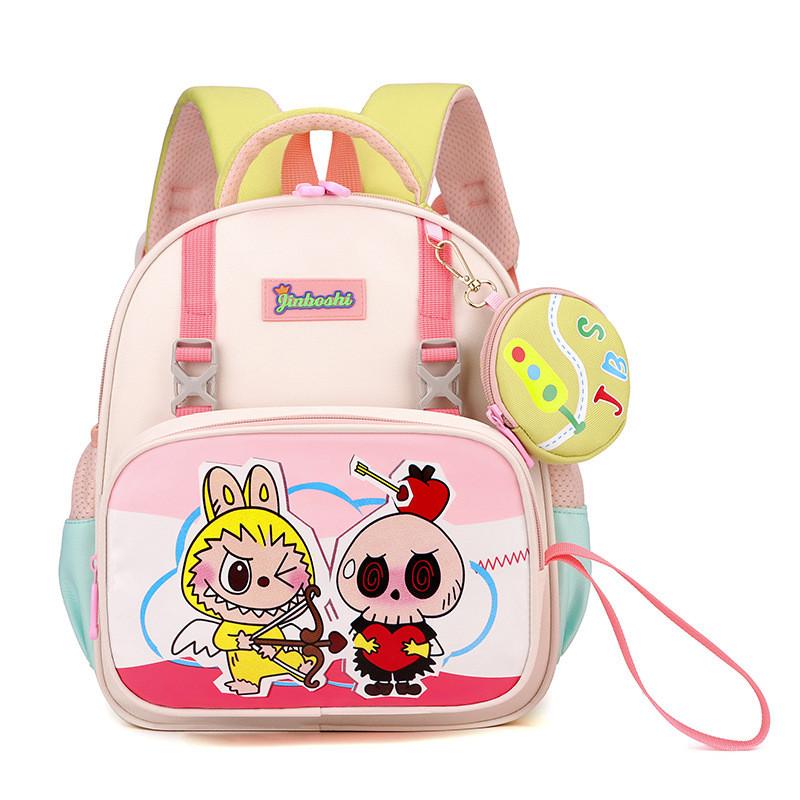 Adorable Labubu Children's Backpack Cute Cartoon Design Lightweight And Comfortable For School Use