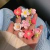 Fashion Pink Sakura Peach Blossom Hairpins Headwear For Women Girls Korean Version Sweet Flower Hair Clip Hair Accessories