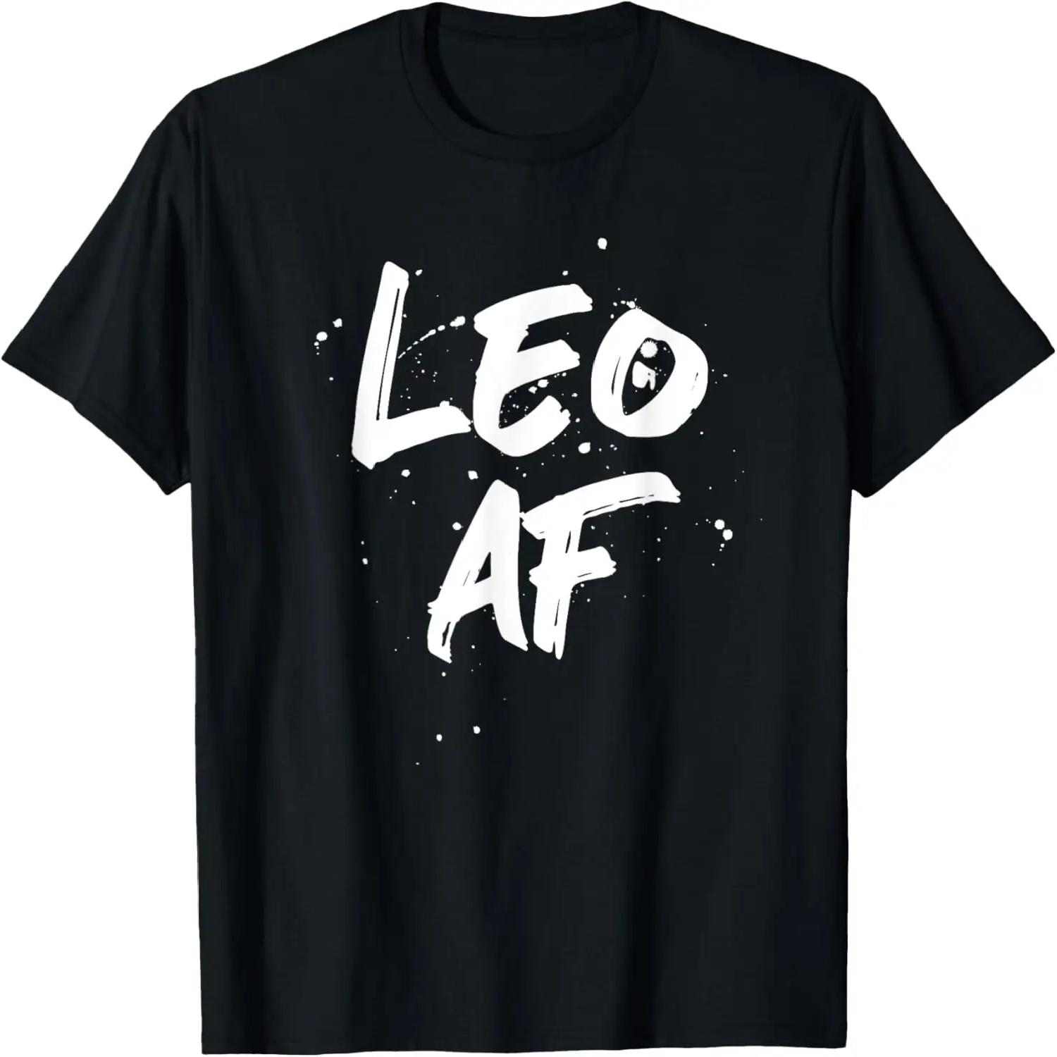 Leo AF Zodiac Sign Horoscope Birthday T-Shirt S чёрный