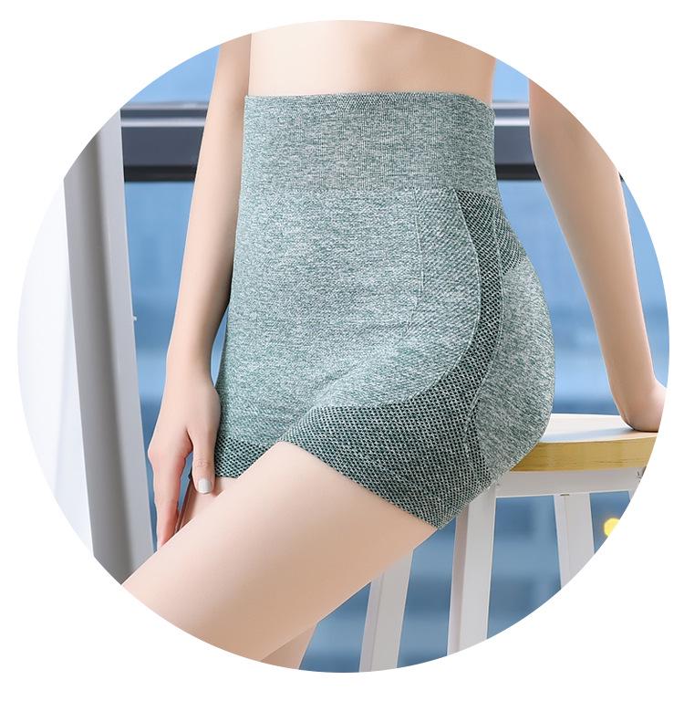 High-Waisted Fitness Shorts for Women - Seamless Stretchy Yoga and Cycling Peach Butt Shorts