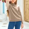 Children's Fashionable Casual Half-high Collar Bottoming Shirt Long-sleeved Top
