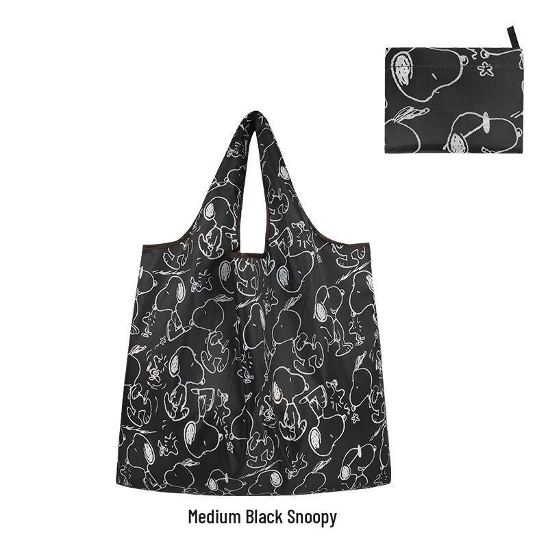 Snoopy Foldable Eco-friendly Large Waterproof Shopping Bag with Shoulder Strap