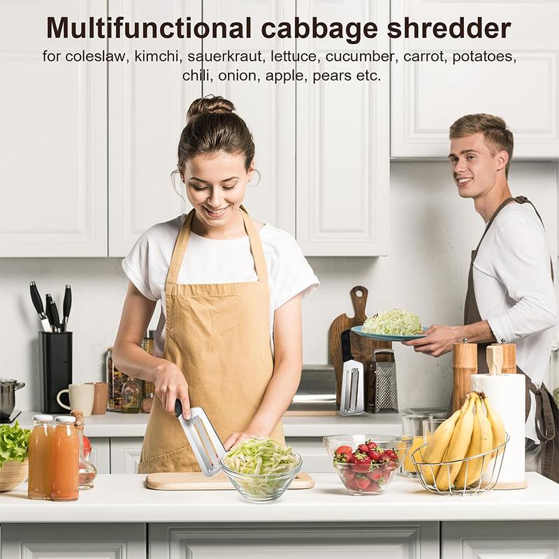 Küchenschäler Küchen-Multifunktions-Kohlmesser Tragbarer Zwiebelschneider Edelstahl-Schneidemesser Salat-Raspel Küchenwerkzeuge