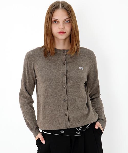 Demi Gnimonic Logo Wool Brown Cardigan Brown/Free