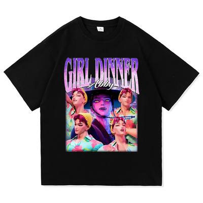 Girl Dinner Abby Jinu T-shirt 2025 Anime Δαιμονοκυνηγοί Saja Αγόρια Ανδρικά/γυναικεία Ρούχα Vintage Harajuku Υψηλής Ποιότητας Βαμβακερά T-shirts