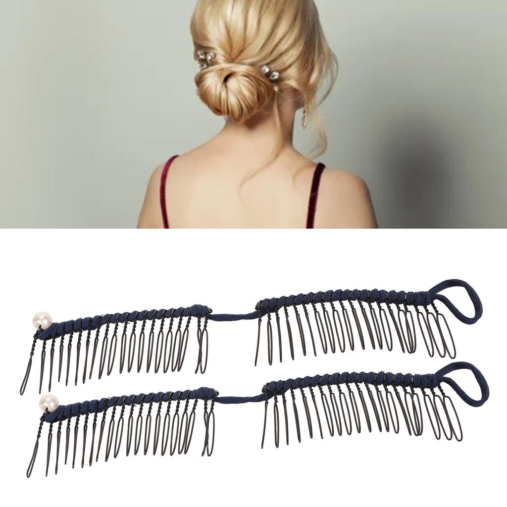 2pcs Banana Hair Clips Fashionable Stretchy Vintage Clincher Comb Tool for Women Thick Wavy Curly Hair