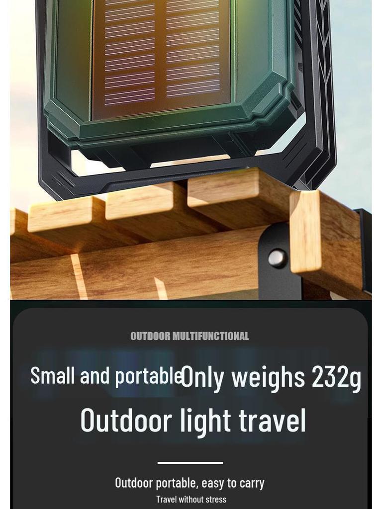 Waterproof Solar Camping Lantern - Bright, Long Battery, Multi-functional Emergency Light