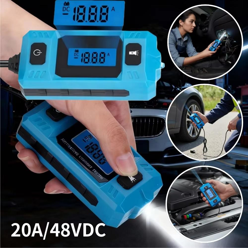 Car Circuit Tester Automotive Fuse Current Tester Range 0.01~19.99A Repair Detector Galvanometer Diagnostic Tool