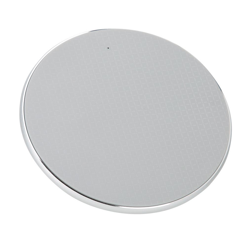 10W Ultra thin Round Wireless Intelligent Fast Charger Transmitter Charging Pad(Gray )