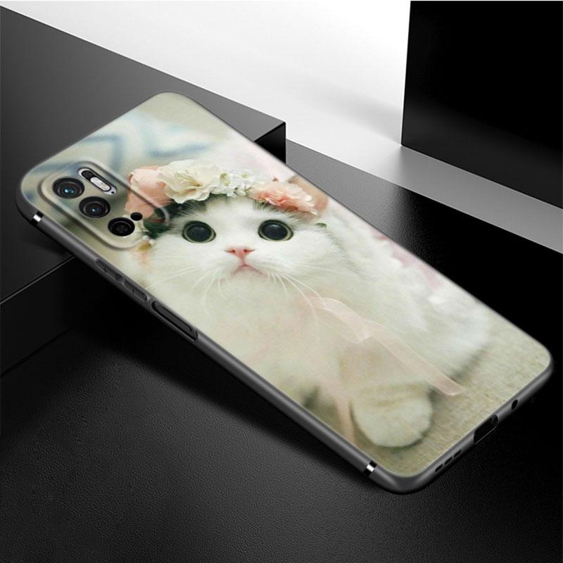 Funny Cat Dog Phone Case For Xiaomi Redmi Note 11 10 9 8 Pro 11T 5G 10T 10S 9S 9T 9i 9C 9A 8T Soft TPU Black Cover Coque Funda