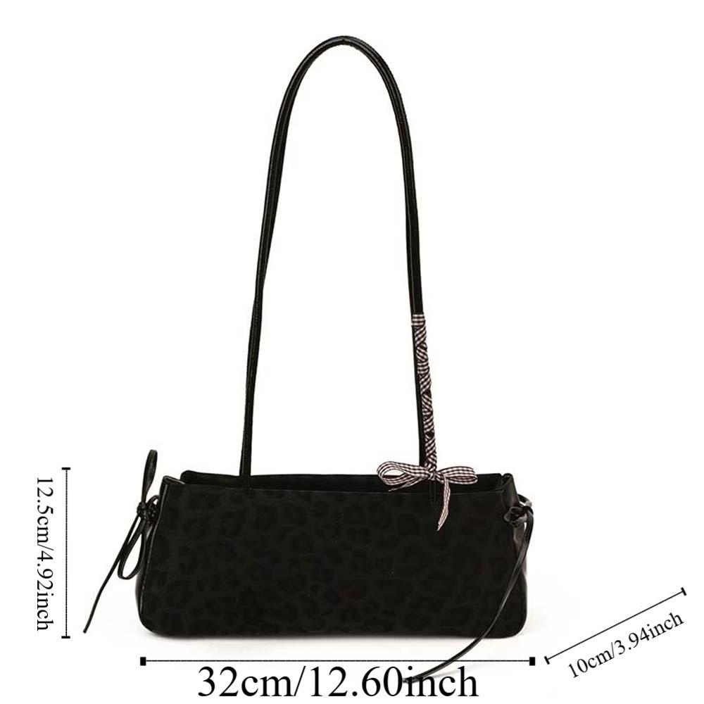 Large Capacity Leopard Print Underarm Bags Sweet PU Shoulder Bag French Stick Handbag School