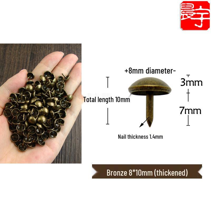 Antique-style Round Head Sofa Decoration Nails, Retro Pushpins, Thickened and Smooth Foam Nails, Furniture Hardware.