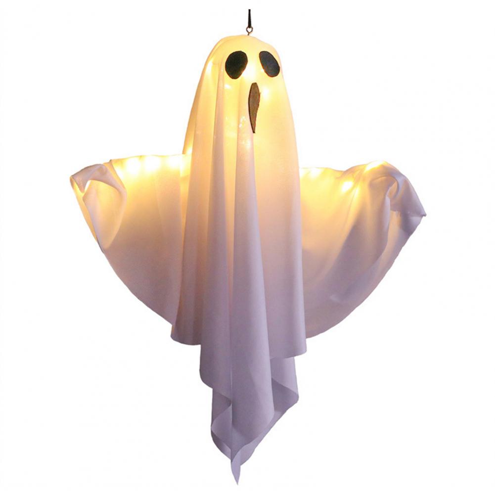 Halloween Light Up Hanging Ghost Decoration Spooky LED Ghost Light for Indoor Front Porch Yard Bedroom Decor