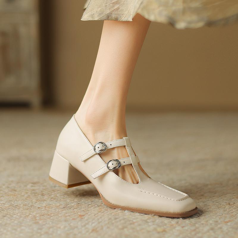 

Fashion 2024 New Spring Split Leather Women Shoes Pointed Toe Women Pumps High Heels Slip-on Loafers Shoes for Women Casual Shoes 39 абрикосовый