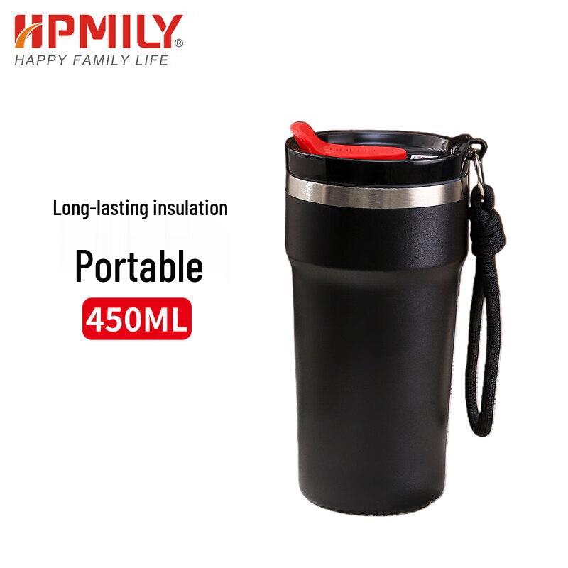 HPMILY 304 Stainless Steel Portable Insulated Direct-Drink Mug