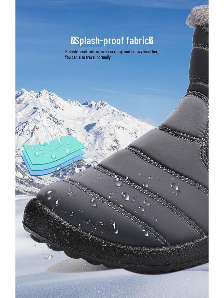 Winter Cotton Plus Size Long Boots - Unisex Thickened Warm Snow Boots