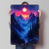 Misty Forest Sunset Metal Poster Customized Wall Art Retro Vintage Tinplate Signs for Desk Decor Decoration Bedroom Decorations