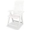 VidaXL Chaises inclinables de jardin 6 pcs Plastique Blanc