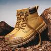 Fashion Genuine Leather Boots Men's Winter New Outdoor Workwear British Style Shoes Casual High-Top Motorcycle Boots Men's Fall Winter