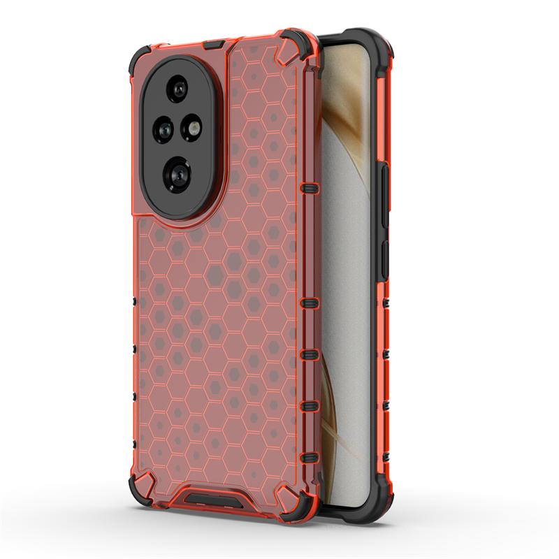 Shockproof Transparent Case For Honor 200 Pro Honeycomb Armor Back Case For Honor 200 Pro Case Cover For Honor 200 Pro 200 Lite