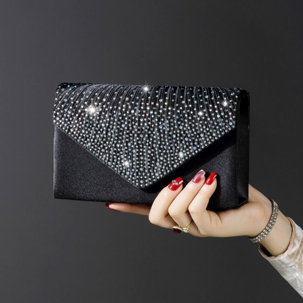 Large Capacity Women Evening Handbag Chain Wedding Clutch Lightweight Crossbody Bag Dinner