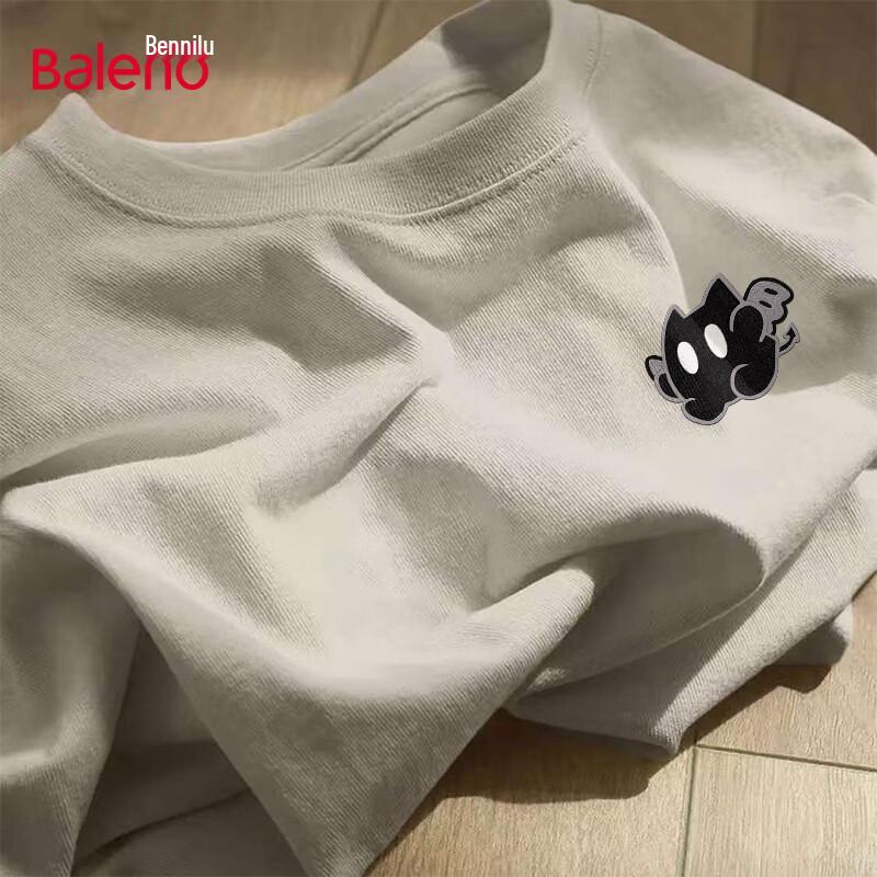 Baleno Men s Pure Cotton Short Sleeve T-Shirt with JPB Devil Cat Graphic L