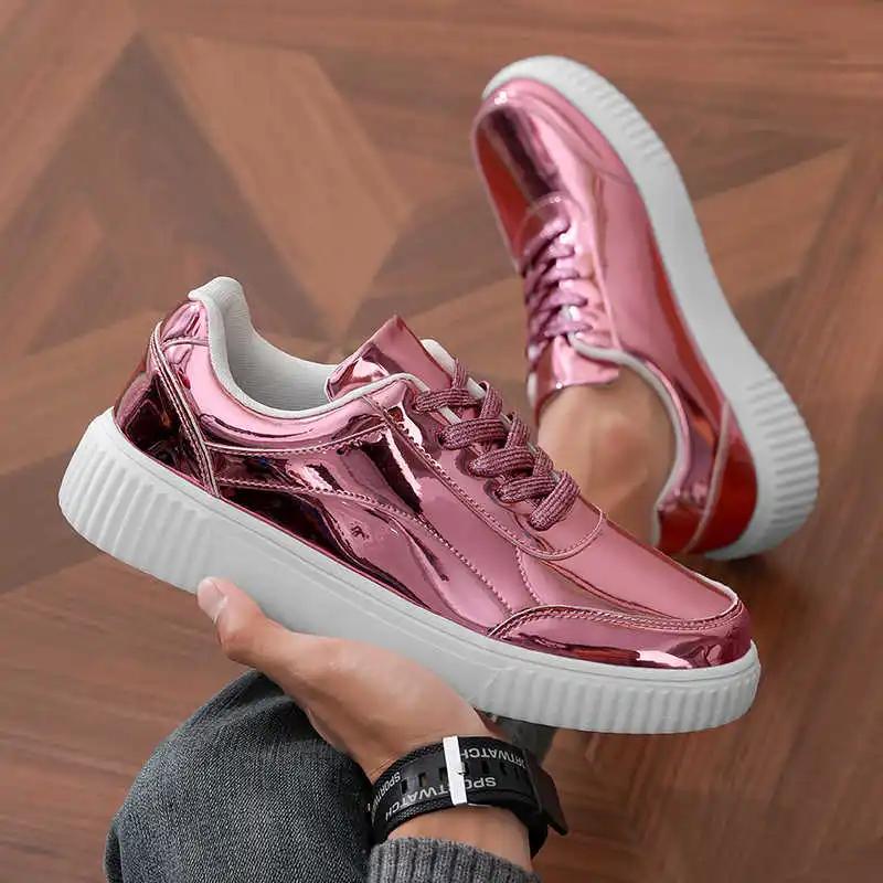 PU Leather Low Big Size Heels Girl Womens Platform Shoes Sneakers Sports New In Tene Pas Cher Bity Athlete Cool