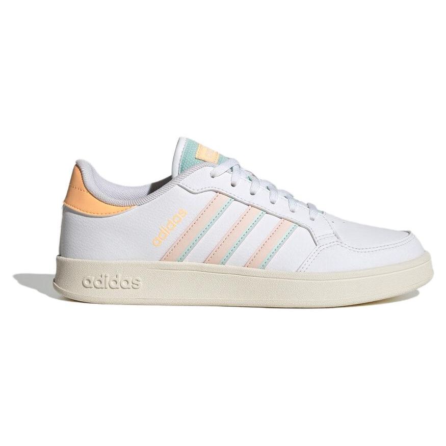 adidas Breaknet Casual Slip-Resistant Durable Low-Top Skate Shoes Women Sneakers White Pink IG6541