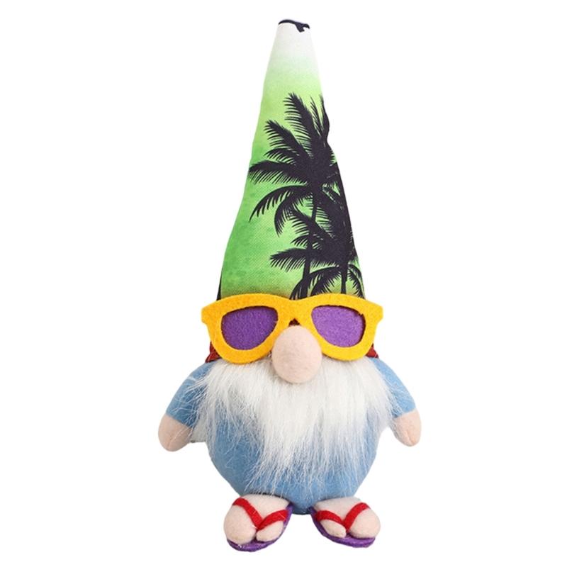 

Beach Hawaii Gnome Handmade Doll Decors for Farmhouses Tiered Tray Decors Shelf Tomtes Swedish Nisse Scandinavians Dwarfs