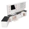 Dollhouse Kitchen Cabinet Set 1/12 Birch Wood Miniature Bar Counter for Dolls House Decoration Dollhouse Kitchen Cabinet Set