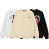 Stussy Print Thin Crewneck Sweatshirt Men Women Loose Fit Casual Top