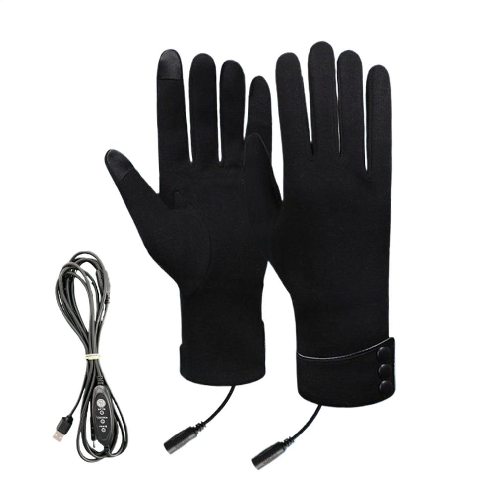 USB Heated Gloves 3-Level Heating, Cold Weather Thermal Gloves For Cycling Camping, Waterproof Winter Gloves For Construction