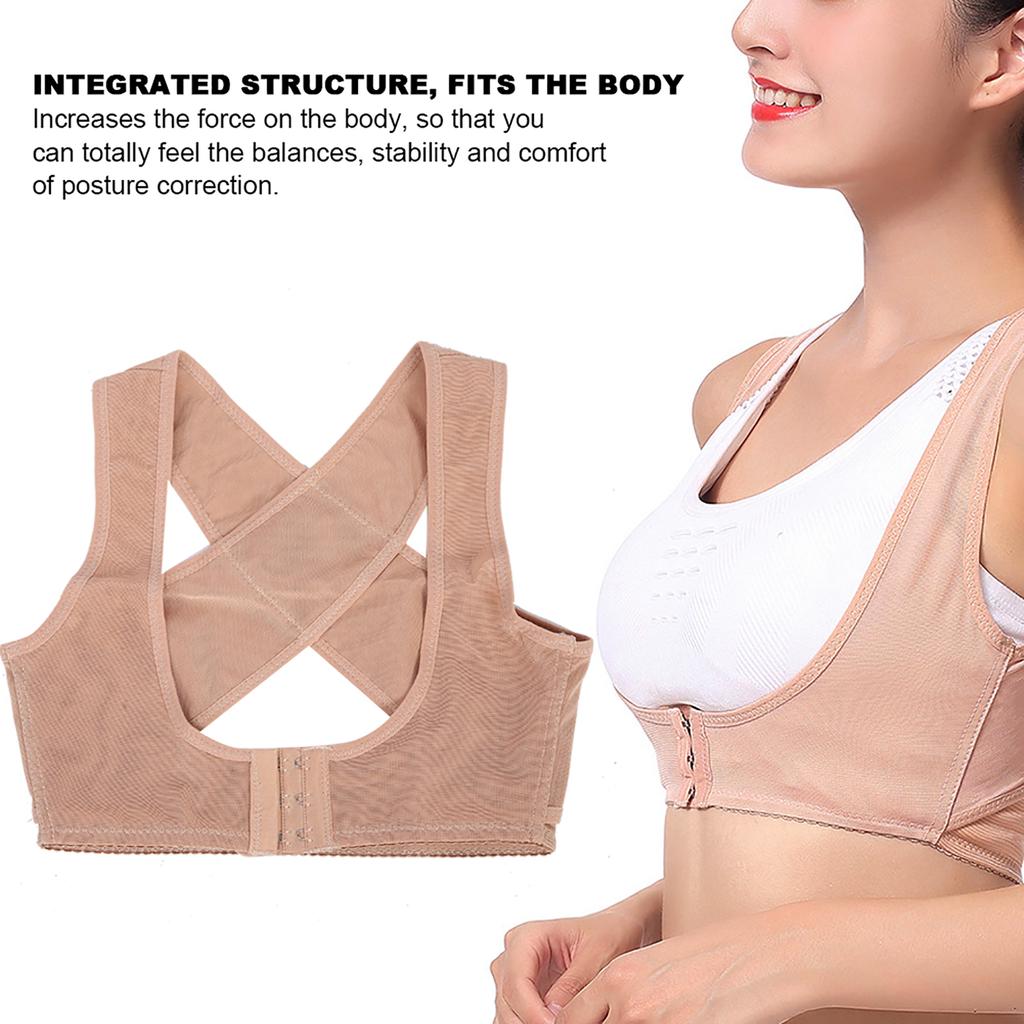 Adult Unisex Breathable Posture Corrector Brace Breast Support Hunchback Correction BeltSkin Color S