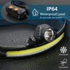 USB Rechargeable Induction Headlamp Zoom COB LED Head Lamp Built In Battery Flashlight Multifunction 6 Modes Head Torch