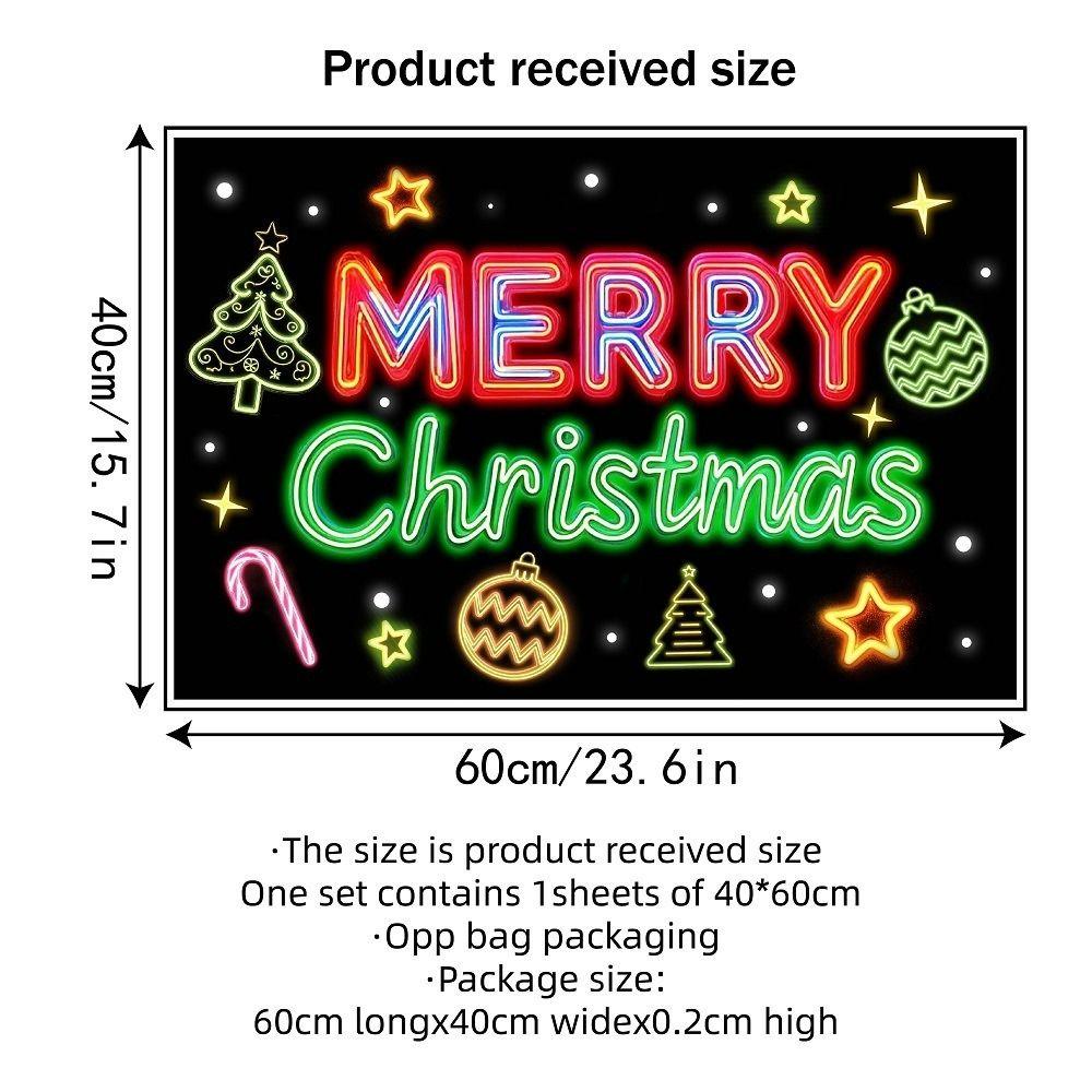 PVC Christmas Window Stickers Snow Designs Martian Designs Xmas Wall Sticker Botanical Designs Santa Claus Designs